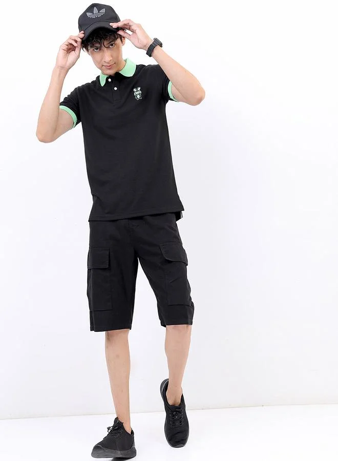 Ketch Graphic Print Slim Fit Polo T-shirt