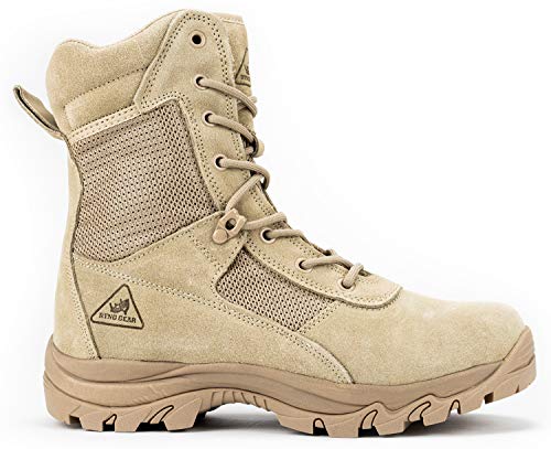 Ryno Gear Tactical Combat Boots with CoolMax Lining (Beige) (8, 12) - Image 2