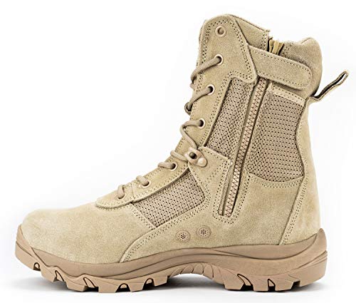 Ryno Gear Tactical Combat Boots with CoolMax Lining (Beige) (8, 12) - Image 3