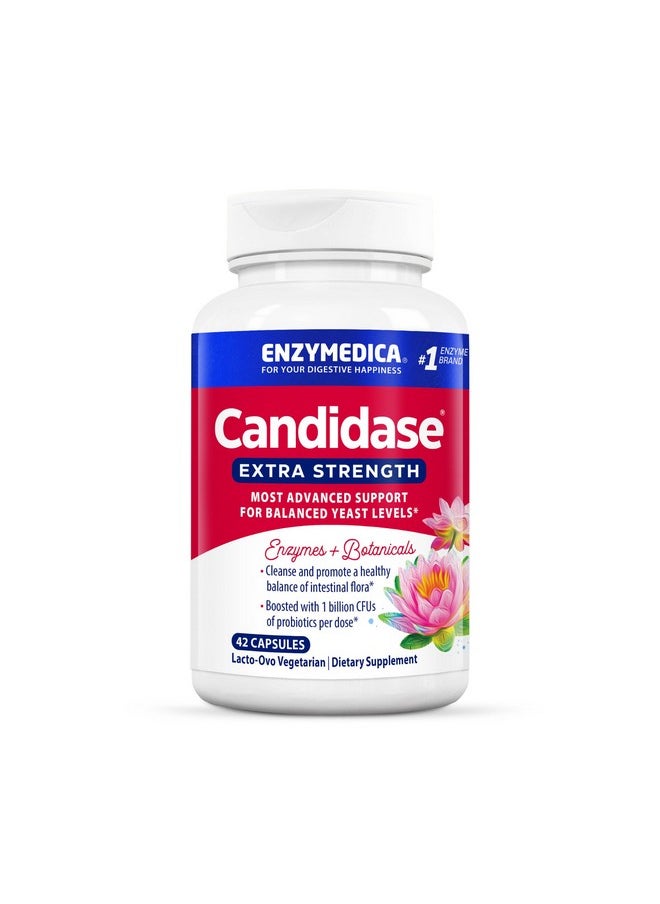 ENZYMEDICA - Enzymedica, Candidase Extra Strength 42 Capsules, Advanced Cleansing Support, with Digestive Enzymes, Probiotics & Botanicals, 42 Count - Image 1