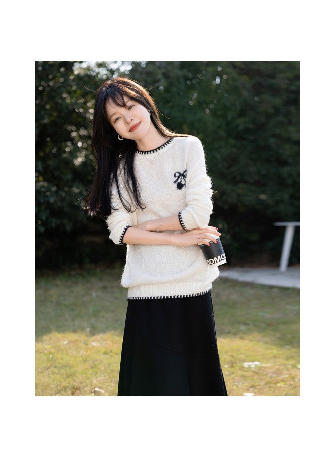 Mt Spring And Autumn Lightweight Sweet Sweater, Pee Knit Top For Wome - Image 3
