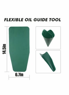 SYOSI Flexible Draining Tool Oil Funnel, Oil Drain Funnel, Foldable Draining Oil Tool  (14.5 x 6.7inches) 2 Pcs  - Image 5