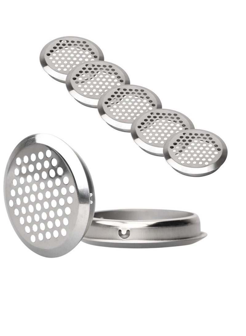 فتحات تهوية من الفولاذ المقاوم للصدأ 20 قطعة، شبك دائري الشكل، قنوات تهوية دائرية لمخازن الأحذية والخزائن والدواليب وفتحات الهواء الجدارية ومخارج الهواء وغطاء التهوية. - Image 4