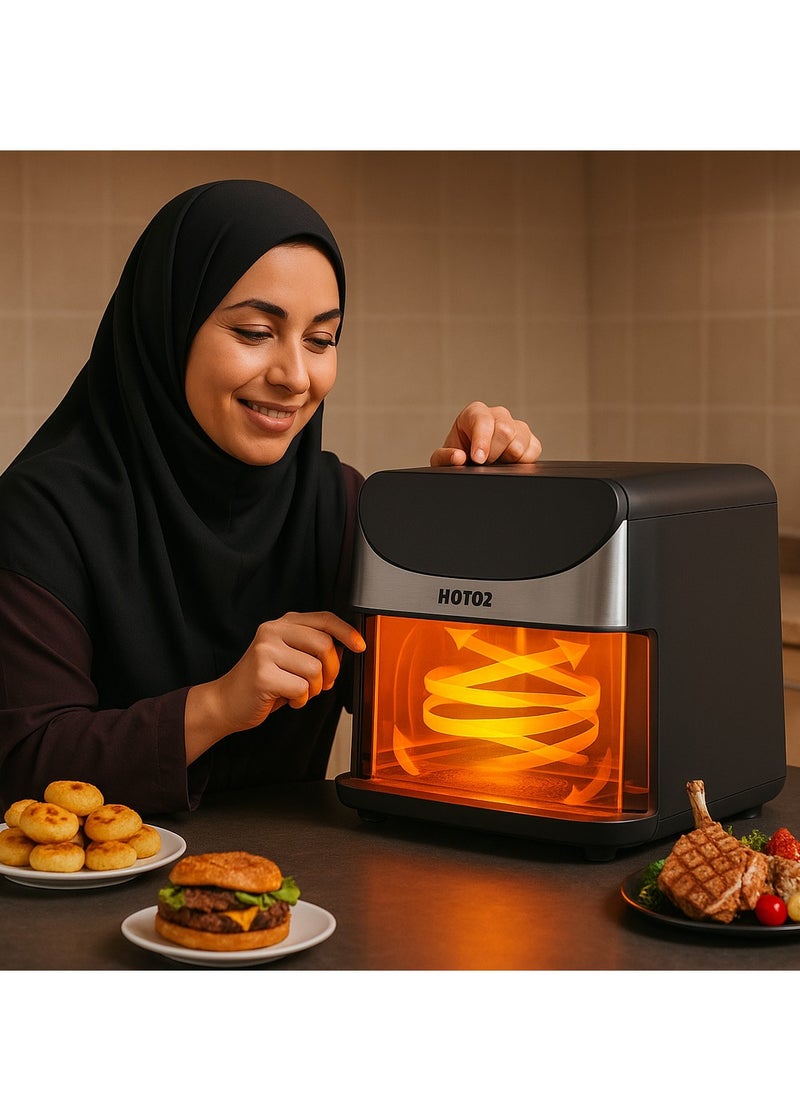 8L Air Fryer With Smart LCD Touch That Crisps Roasts Reheats And Dehydrates For Quick Easy Meals