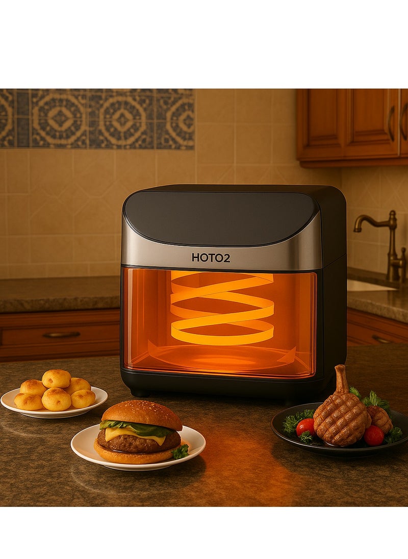 8L Air Fryer With Smart LCD Touch That Crisps Roasts Reheats And Dehydrates For Quick Easy Meals