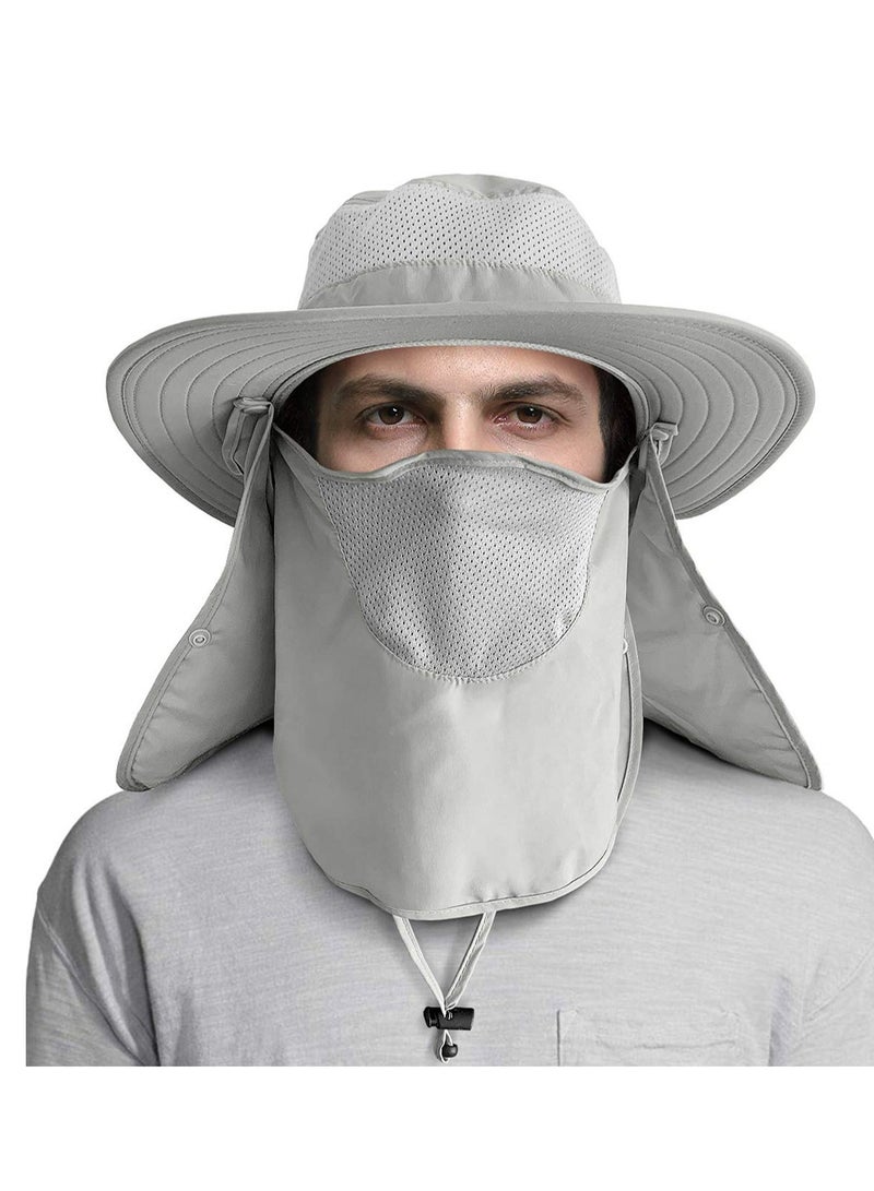 Y&D Outdoor Sun Hat UPF 50 Protection Waterproof Fishing Cap Face Cover Summer Neck Flap Hat, Unisex with Cap, - Image 1