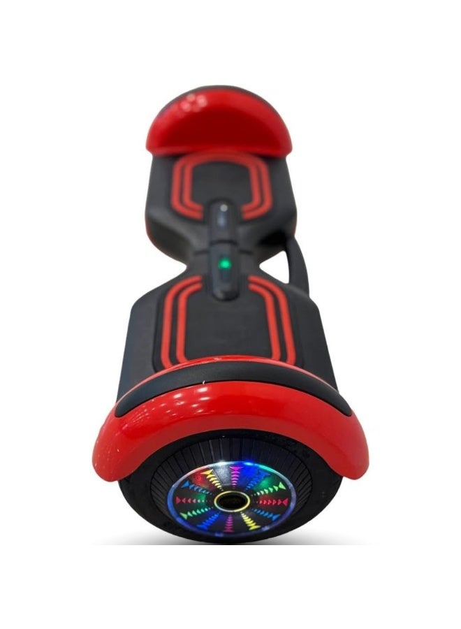 two wheel self balancing electric hoverboard with LED wheels rechargeable battery durable plastic Body Black Red - Image 2
