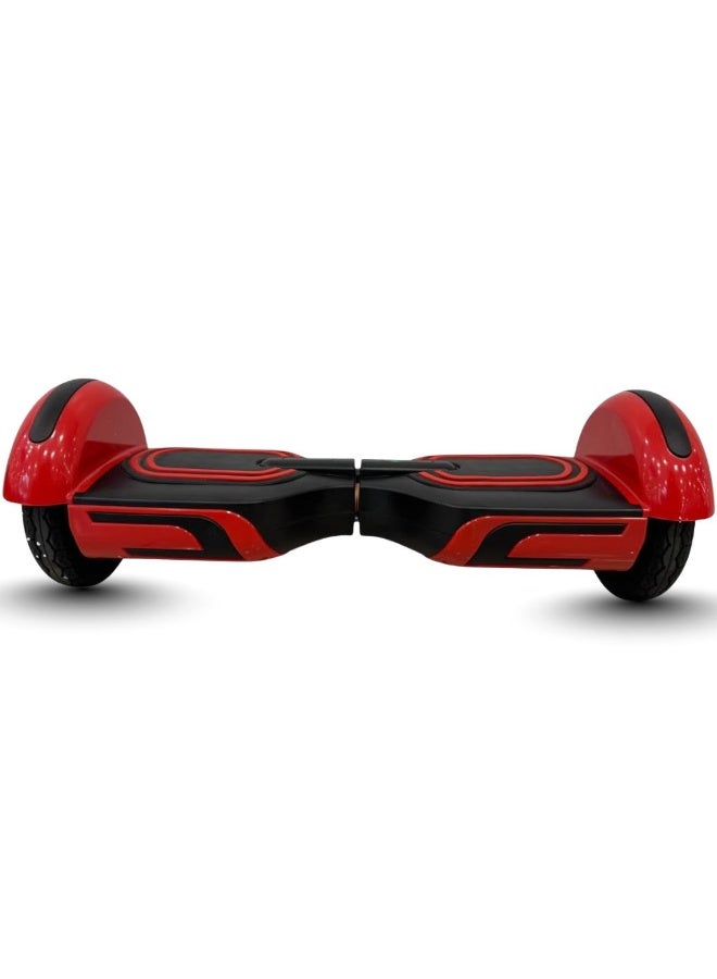 two wheel self balancing electric hoverboard with LED wheels rechargeable battery durable plastic Body Black Red - Image 1