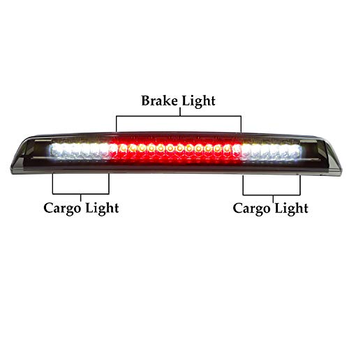 Bomusou LED 3rd Brake Light Cargo Lamp High Mount Brake Light Fit for Nissan Titan (2004-2015), for Nissan Frontier (2005-2016), for 26590-EA800 (Chrome Housing Smoke Lens) - Image 4