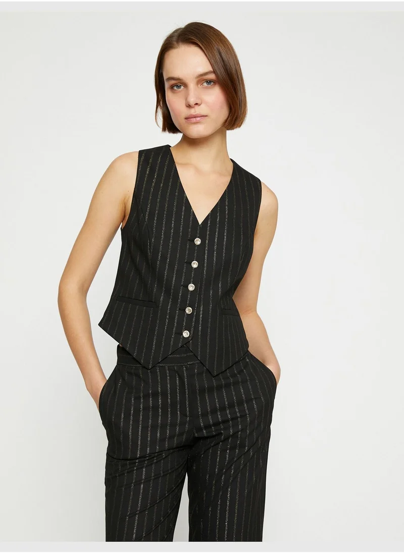 KOTON Silvery Blazer Vest