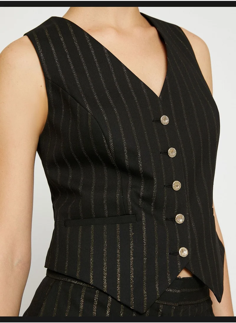 KOTON Silvery Blazer Vest