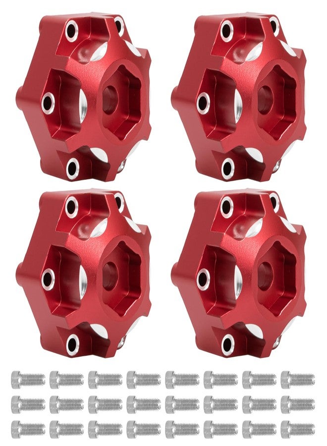 LRFHL 1/10 6x30 to 12mm Aluminum Hex Adapters 17.5mm Thickness for 1/10 Pro-Line Racing 6x30 to 12mm PRO633701 PL28 MX28 Wheel Hex Hub Adapter Upgrade Parts (Red) - Image 1