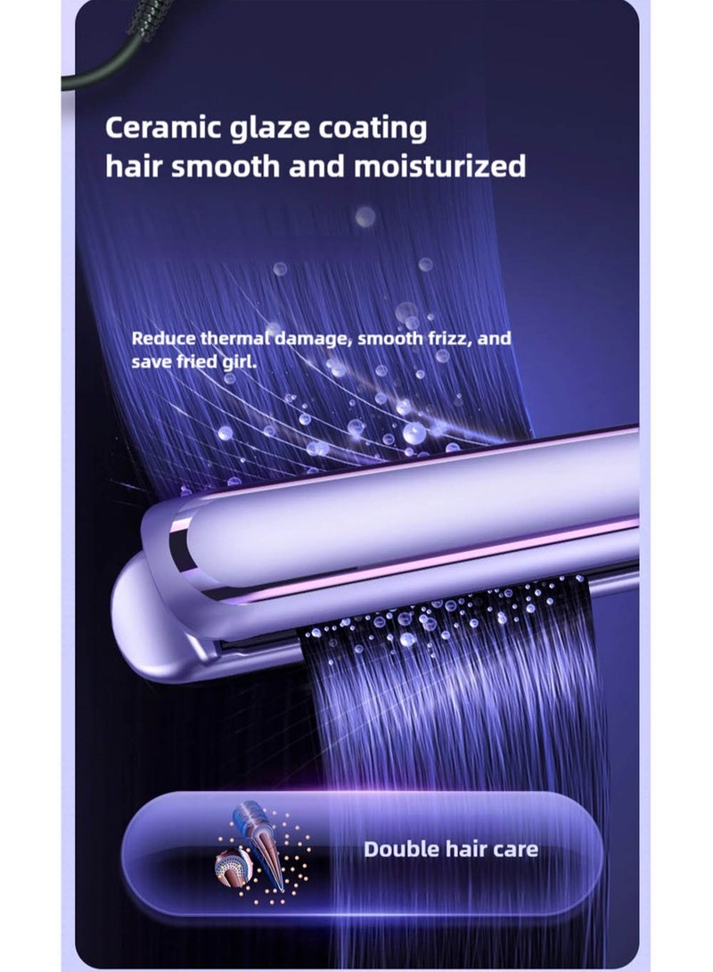سشوار تمليس شعر، تسخين سريع، 5 درجات حرارة (بنفسجي) سيراميك شعر - Image 5