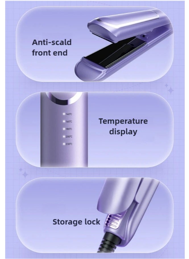 Generic - Hair Straightener, hair iron, flat iron for hair, 5 heat setting and Fast Heat-up(Purple) - Image 1