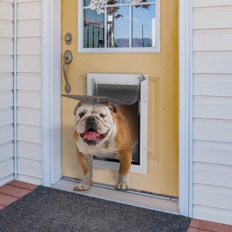 Baboni 3-Flaps Pet Door for Interior and Exterior Doors, Steel Frame and Telescoping Tunnel, Strong and Durable Dog Door (Pets Up to 100 Lb) -Large - Image 4