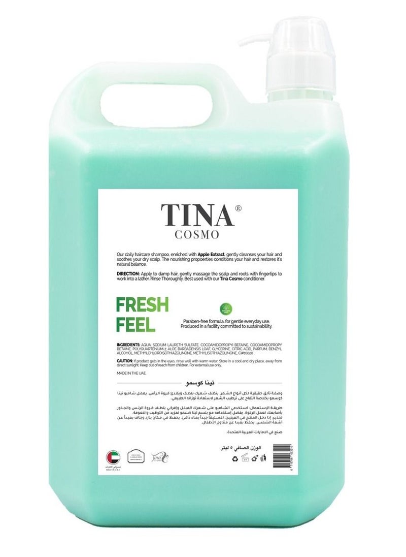 Tina Cosmo Fresh Feel Apple Shampoo 5L  - Image 2