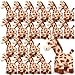 Blueweenly 20 Pcs Giraffe Stuffed Animal Bulk 6 Cute Stuffed Giraffe Toy Plush Safari Plush Jungle Zoo Wild Animal Bulk Toy Party Decor Valentines Day Gift for Kid Girl Boy Forest Birthday Party - Image 2