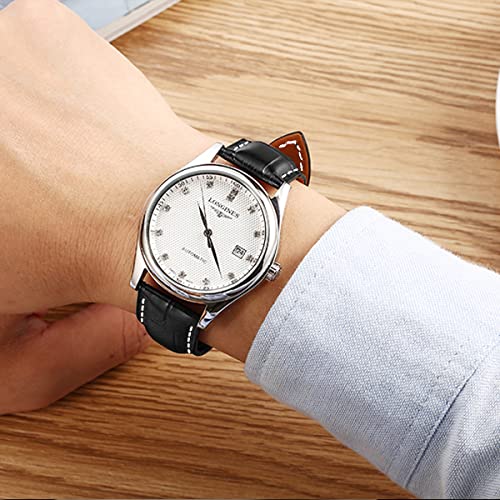 MORANO Moran Quick Release Leather Watch Bands Deployment Butterfly Buckle 18mm 20mm 22mm 24mm Blue Black Brown Calfskin Replacement Watch Strap for Men & Women - Image 3