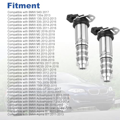 WMPHE 2 PCS OCV Engine Variable Valve Timing VVT Solenoid Replacement for 916717 11368605123 Compatible with BMW 135i 135is 335i 535i 550i 640i 650i 740i X3 X5 X6 M3 M4 M5 M6 X1 X4 Oil Control - Image 3