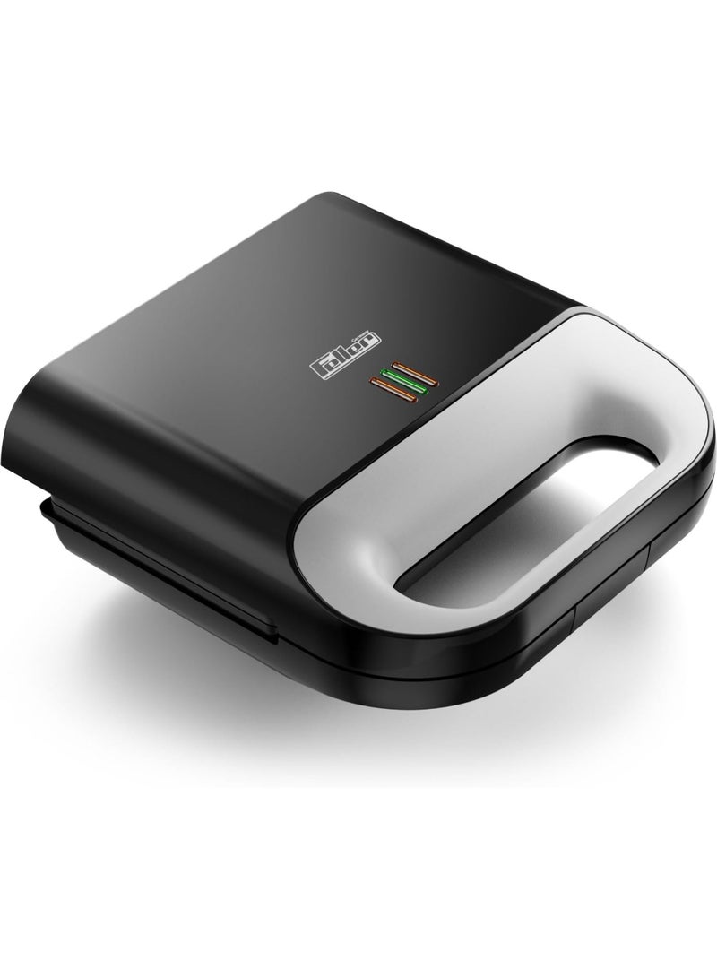 Feller 750W 2 Slice Sandwich Maker, Non-Stick Coating, Auto Temperature Control, 3 Indicator Lights, Cool-Touch Handle, Easy to Clean, Upright Storage - Image 1