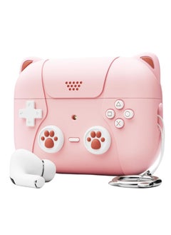 For AirPods Pro 2nd Generation Case Classic Handheld Game Console Design Shell Soft Silicone for Apple 2/1,airpods pro case Cute (Pink)