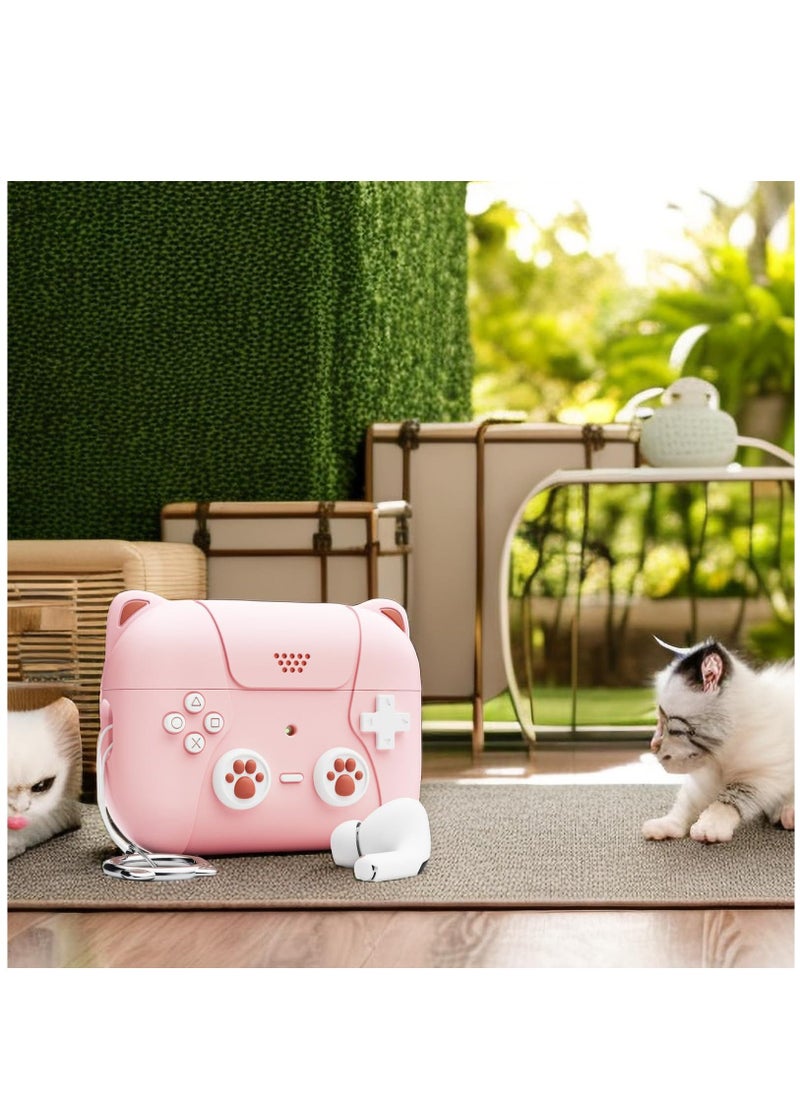 Y&D - For AirPods Pro 2nd Generation Case Classic Handheld Game Console Design Shell Soft Silicone for Apple 2/1,airpods pro case Cute (Pink) - Image 1