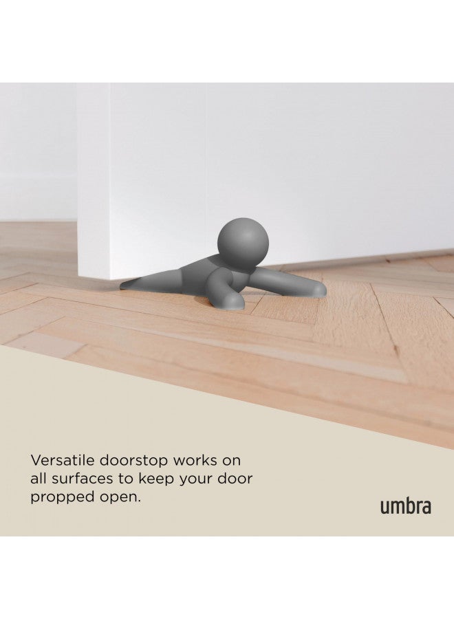 Umbra Buddy Door Stop, Heavy-Duty and Flexible, Soft-Touch Finish, Protects Your Floors, Grey, 2-Pack - Image 4