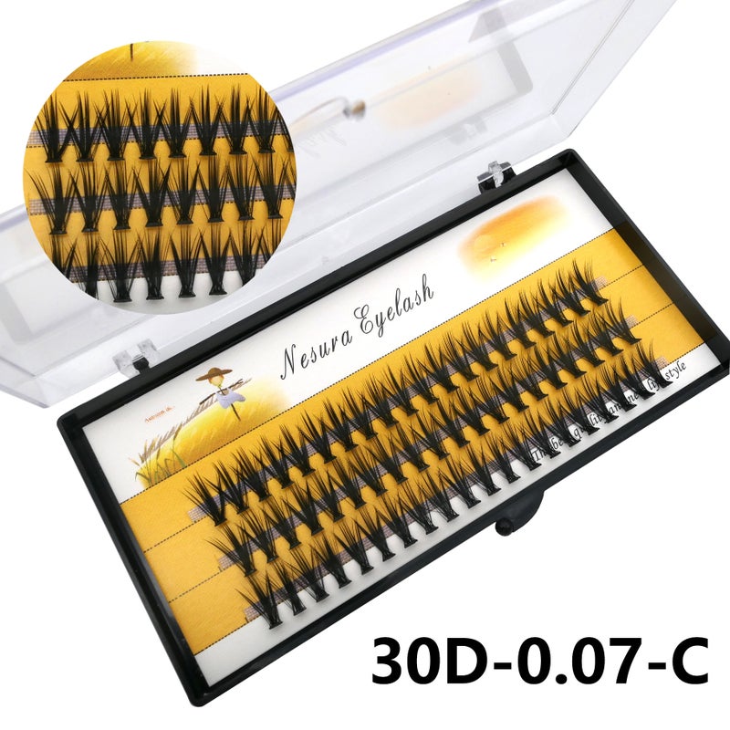 Generic 10D-40D Faux Eyelashes Natural Thick Extension 0.07/30D 