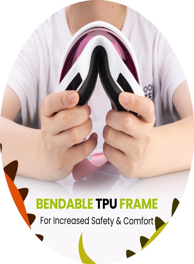اوت دور ماستر نظارات تزلج للأطفال من OutdoorMaster، نظارات ثلج للأولاد والبنات مع حماية كاملة من الأشعة فوق البنفسجية (إطار بنقشة زهور + عدسة رمادية بنسبة نفاذية الضوء المرئي 13% مع عدسة وردية كاملة من REVO) - Image 5
