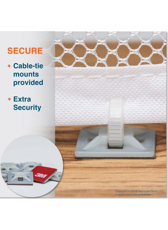 Roving Cove Rovingcove Stair Banister Guard 10Ft X 3Ft Railing Safety Net For Baby Proofing Child Safety Gate Cover Balcony Mesh Netting Pearl White  - Image 5