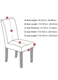 Fabienne 6-Piece Woven Jacquard Stretch Fit Dining Chair Covers Set Grey  - Image 2