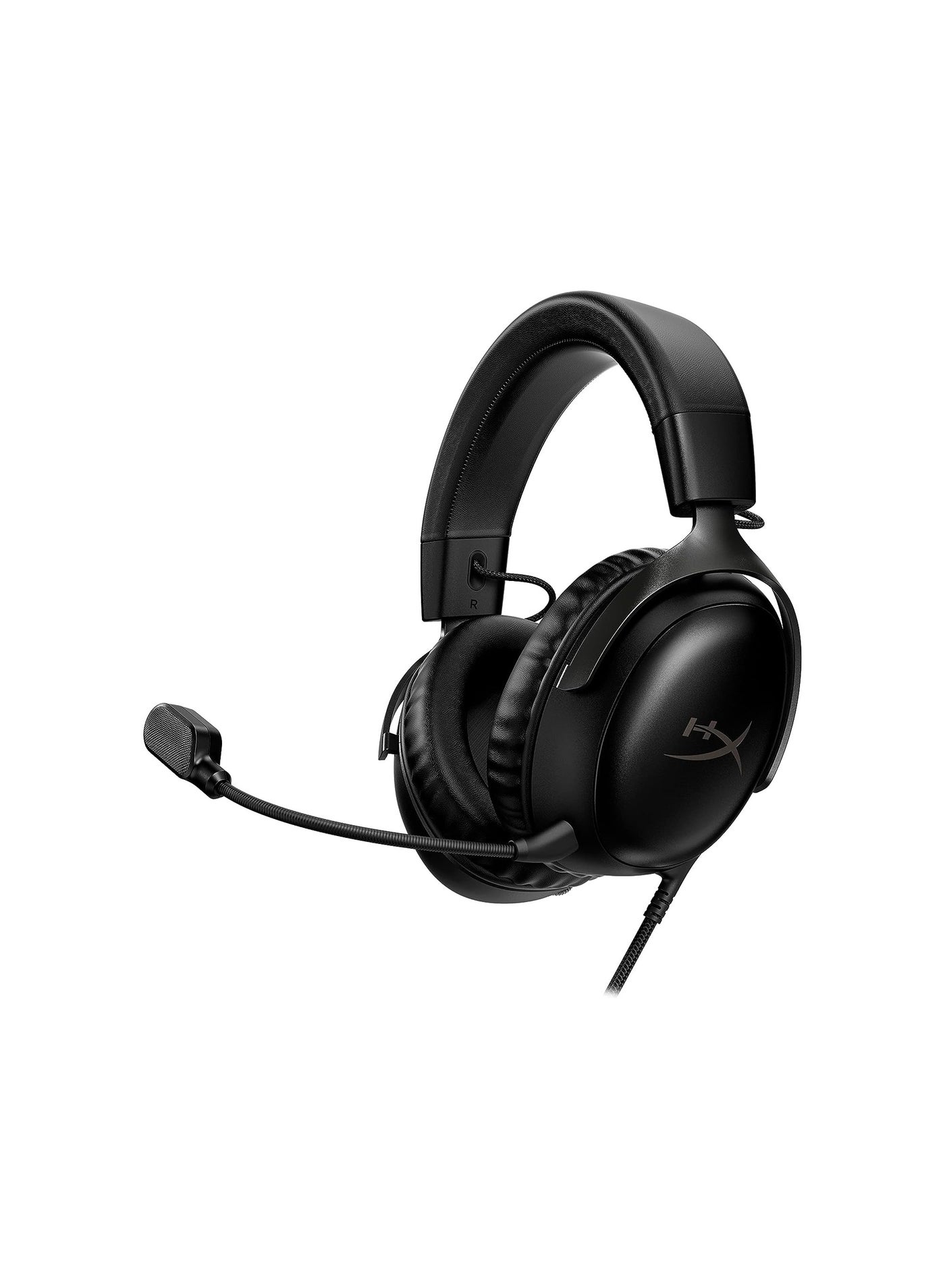 Cloud III Wired Gaming Headset, For PC / PS5 / Xbox Series, Angled 53mm Drivers, Noise Cancelling, With LED Mic Mute Indicator, 10Hz-21kHz Frequency Response, Black | 727A8AA
