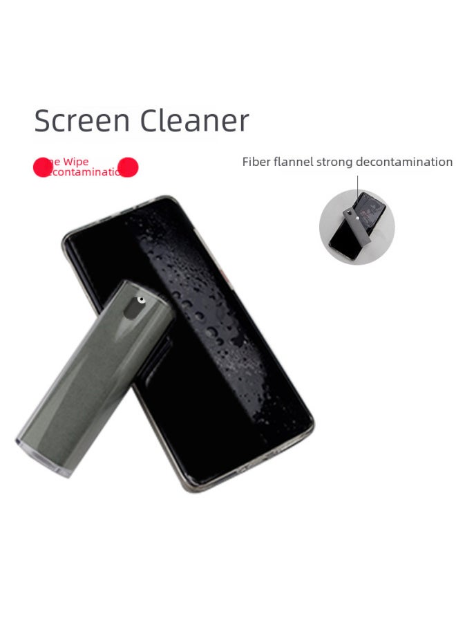 Generic - Mobile Phone Screen Cleaner Laptop Computer Cleaning Spray Wipe Dust Tool Source Digital Computer Cleaning Supplies-Color:[True Super Black] Oval Cleaner + PC Shell - Image 1