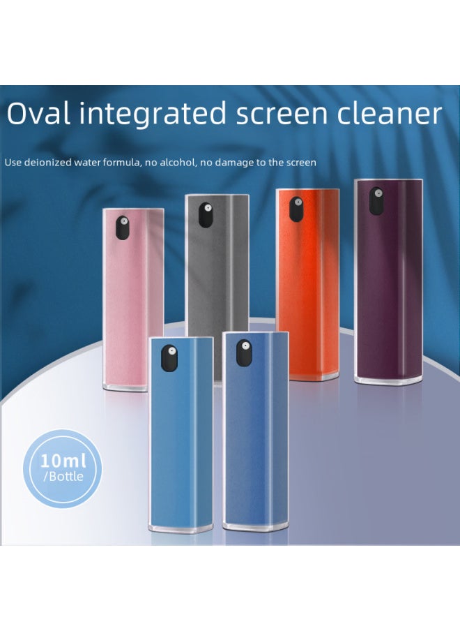 Generic - Mobile Phone Screen Cleaner Laptop Computer Cleaning Spray Wipe Dust Tool Source Digital Computer Cleaning Supplies-Color:[True Super Black] Oval Cleaner + PC Shell - Image 1