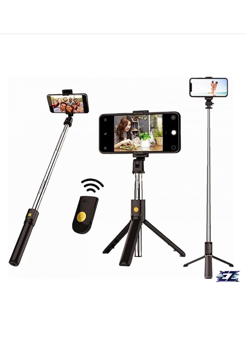 ELTRAZONE Selfie Stick + Tripod Wireless Portable Extendable Mini Tripod for Smartphones – Perfect for Photos, Vlogs, and Live Streams - Image 1