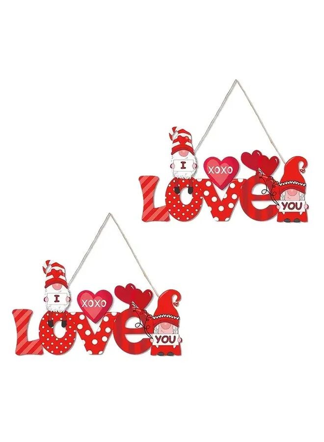 2PCS Valentine Love Flower Paper Door Hangers Romantic Engagement Wedding Decor - Image 2