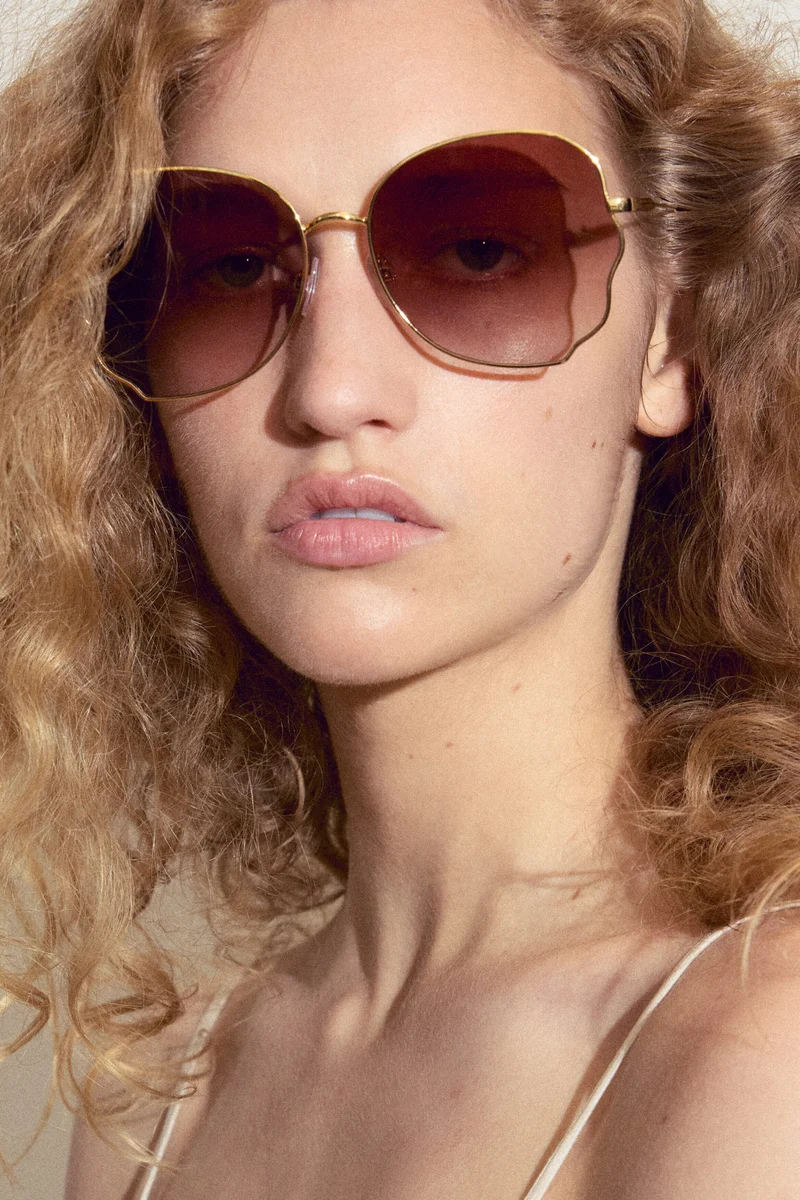 Wavy-detail sunglasses