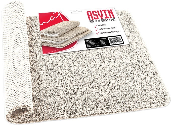 SOFT TEXTURED BATH SHOWER TUB MAT 24X16 INCH PHTHALATE FREE NON SLIP COMFORT BATHTUB MATS WITH DRAIN PVC LOOFAH BATHROOM MATS FOR WET AREAS QUICK DRYING