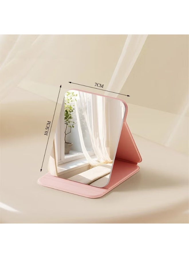 مرآة مكياج قابلة للطي محمولة للمكتب والسفر، تصميم مضغوط للمسات السريعة - Image 1