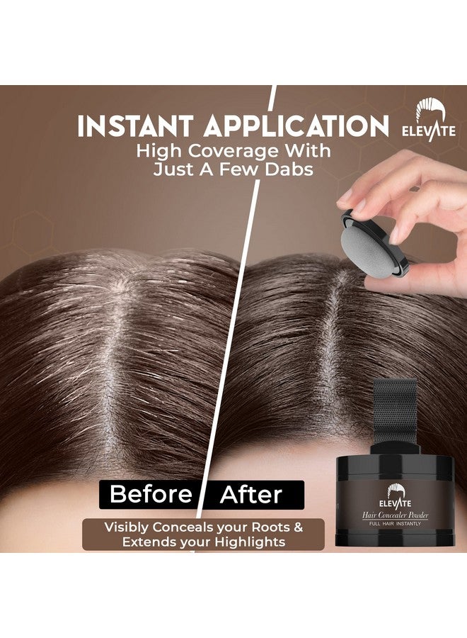 ELEVATE Hair Line Powder Instantly Conceal Hair Loss for Thinning Areas - Shadow Makeup - Root Cover Touch Up with Puff Touch - Instant Gray Coverage for Men and Women (Medium Brown) - Image 5