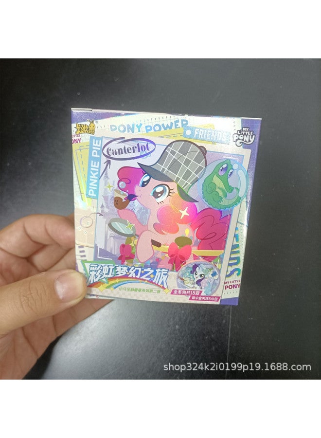 Genuine Pony Card Huiyue Bag Rainbow Bag Fun Shadow Bag Bumpy Badge Magic Book Full Set Of Pony Card-Color:Pony Badge 1 Whole Box  - Image 1