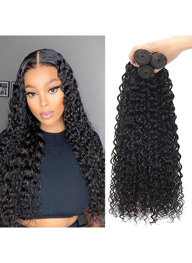 Beautymoon Water Wave Bundles 18 20 22 Inch Wet And Wavy Human Hair Weave Bundles 10A Brazilian Virgin Water Wave Hair 3 Bundles Human Hair Extensions For Black Women Natural Color  - Image 1