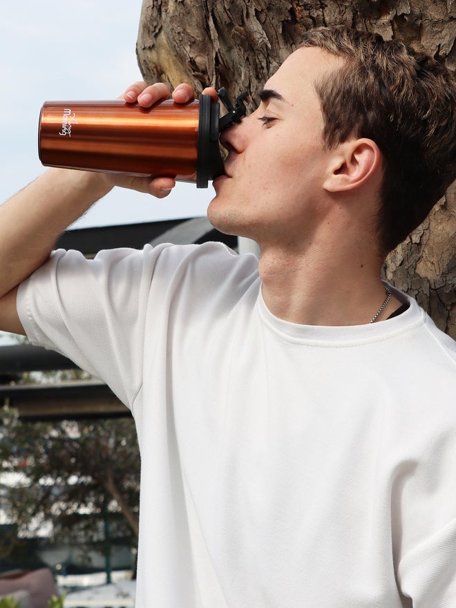 Any Morning Stainless Steel Coffee Tumbler, Copper - Image 2