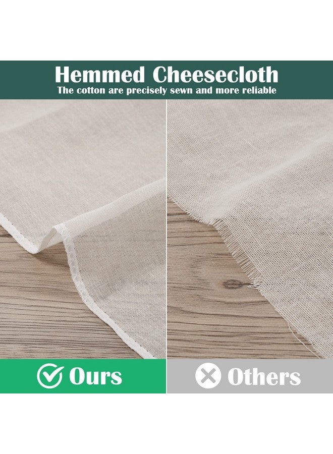 Reginary Reginary 48 Pcs 20 x 20 Inches Cheese Cloths Bulk, Grade 100, Hemmed Cheesecloth for Straining Unbleached Cotton Muslin Cloth Reusable for Cooking Baking Juicing Cheese Making  - Image 3