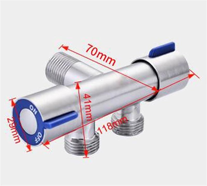صمام زاوية مزدوج المخرج من الفولاذ المقاوم للصدأ 304 لسخان المياه ومرافق المرحاض - Image 3