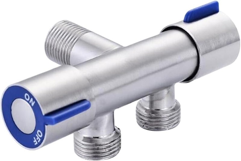 صمام زاوية مزدوج المخرج من الفولاذ المقاوم للصدأ 304 لسخان المياه ومرافق المرحاض - Image 2