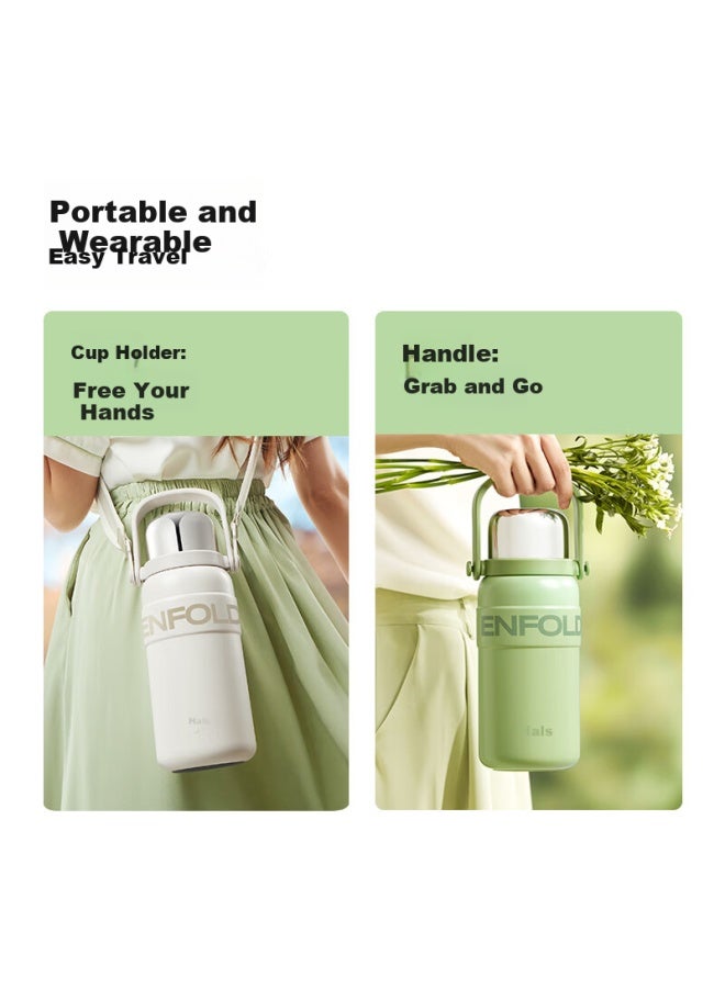 Haers Insulated Bottle Large Capacity Children's Outdoor Portable Dual Water Bottle Cup Stylish Wide-mouth Cup 1000ml - Image 5