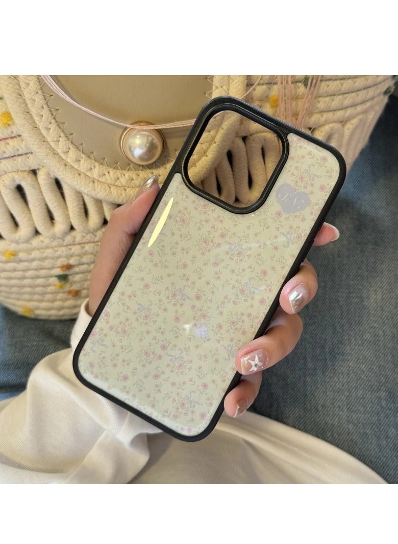 NIBEMINENT Rose Petals Protective TPU Case Cover For IPhone 15 Pro Max, Blue Green