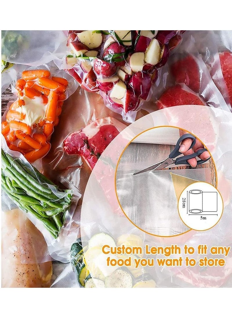 Generic - Vacuum Sealer Rolls Food Storage Saver Bag Roll Clear (28cm x 5meter) - Image 1