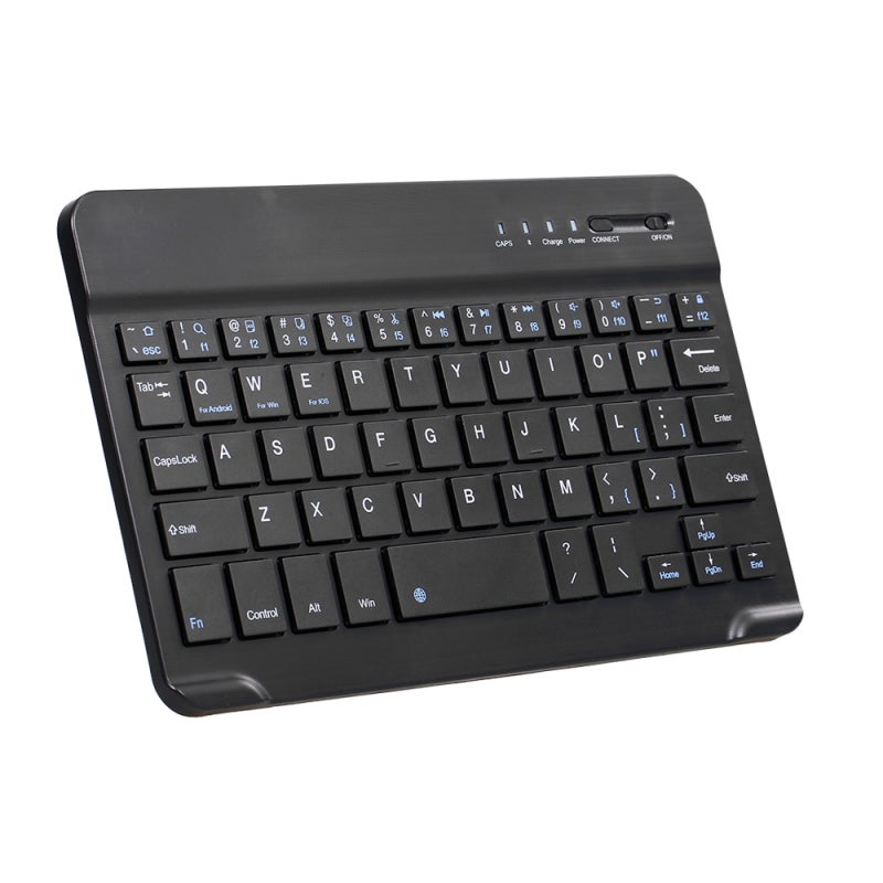Wireless Keyboard: 7-Inch Black Slim Brushed Design - Fast BT 3.0 Connection Long Battery Life BT Keyboard for Android iOS Windows Tablet Smartphone iPad - Image 2